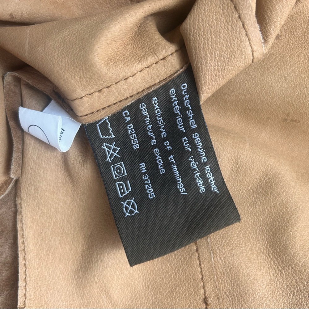 Vintage Danier Canada Leather Suede Women's Jacket Sz S Brown Coat Button Up - Picture 8 of 9